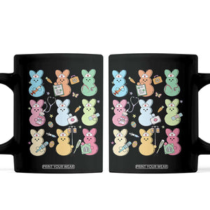 Easter Nurse Bunny Coffee Mug Funny Nursing Easter Spring Nurse Gift TS10 Black Print Your Wear