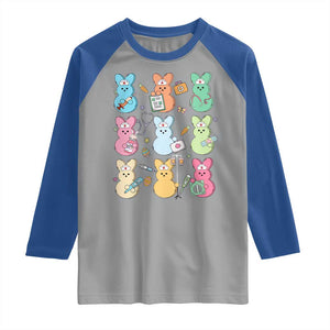 Easter Nurse Bunny Raglan Shirt Funny Nursing Easter Spring Nurse Gift TS10 Sport Gray Royal Print Your Wear
