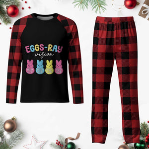 Radiology Easter Plaid Pajama Set Eggs Ray Vision Xray Tech TS10 Buffalo Plaid Print Your Wear