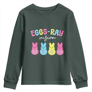 Radiology Easter Youth Sweatshirt Eggs Ray Vision Xray Tech TS10 Dark Forest Green Print Your Wear