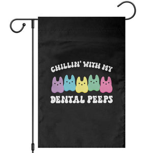 Easter Dental Bunny Garden Flag Chilling With My Dental Peeps TS10 Black Print Your Wear
