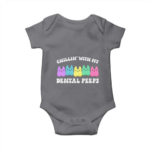 Easter Dental Bunny Baby Onesie Chilling With My Dental Peeps TS10 Charcoal Print Your Wear