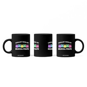 Easter Dental Bunny Coffee Mug Chilling With My Dental Peeps TS10 Print Your Wear