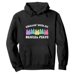 Easter Dental Bunny Hoodie Chilling With My Dental Peeps TS10 Black Print Your Wear