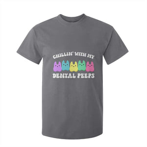 Easter Dental Bunny T Shirt For Kid Chilling With My Dental Peeps TS10 Charcoal Print Your Wear