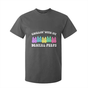 Easter Dental Bunny T Shirt For Kid Chilling With My Dental Peeps TS10 Dark Heather Print Your Wear