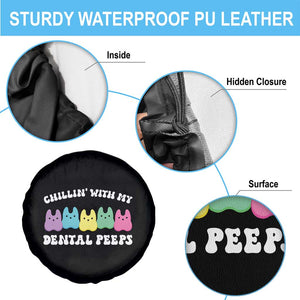 Easter Dental Bunny Spare Tire Cover Chilling With My Dental Peeps TS10 Print Your Wear