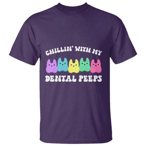 Easter Dental Bunny T Shirt Chilling With My Dental Peeps TS10 Purple Print Your Wear