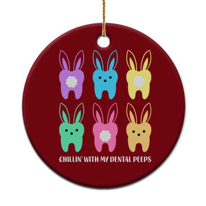 Easter Dentist Ceramic Ornament Chilling With My Dental Peeps Bunny TS10 1pc Red Print Your Wear