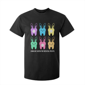 Easter Dentist T Shirt For Kid Chilling With My Dental Peeps Bunny TS10 Black Print Your Wear