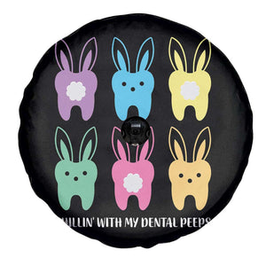 Easter Dentist Spare Tire Cover Chilling With My Dental Peeps Bunny TS10 Print Your Wear