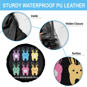 Easter Dentist Spare Tire Cover Chilling With My Dental Peeps Bunny TS10 Print Your Wear