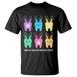 Easter Dentist T Shirt Chilling With My Dental Peeps Bunny TS10 Black Print Your Wear
