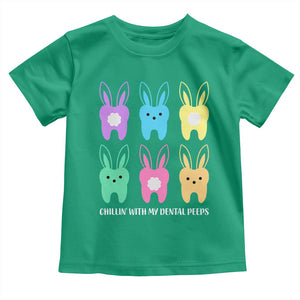 Easter Dentist Toddler T Shirt Chilling With My Dental Peeps Bunny TS10 Irish Green Print Your Wear