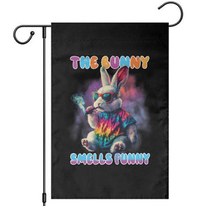 Happy 420 Easter Garden Flag Funny Smoking Easter Bunny Smells Funny Easter TS10 Black Print Your Wear