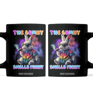Happy 420 Easter Coffee Mug Funny Smoking Easter Bunny Smells Funny Easter TS10 Black Print Your Wear