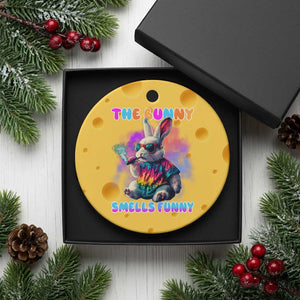 Happy 420 Easter Ceramic Ornament Funny Smoking Easter Bunny Smells Funny Easter TS10 1pc Yellow Cheese Print Your Wear