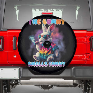 Happy 420 Easter Spare Tire Cover Funny Smoking Easter Bunny Smells Funny Easter TS10 Black Print Your Wear