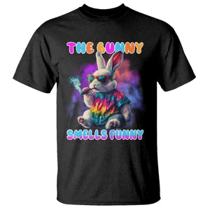 Happy 420 Easter T Shirt Funny Smoking Easter Bunny Smells Funny Easter TS10 Black Print Your Wear