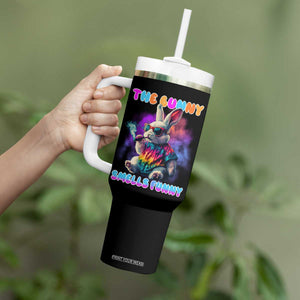 Happy 420 Easter Tumbler With Handle Funny Smoking Easter Bunny Smells Funny Easter TS10 Print Your Wear