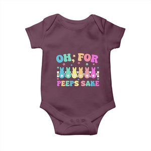 Oh For Peeps Sake Easter Bunny Baby Onesie TS10 Maroon Print Your Wear