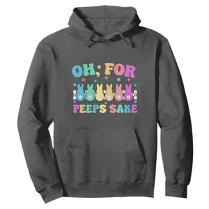 Oh For Peeps Sake Easter Bunny Hoodie TS10 Dark Heather Print Your Wear
