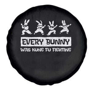 Bunny Kung Fu Fighting Spare Tire Cover Funny Easter Vintage Graphic TS10 Print Your Wear