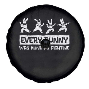 Bunny Kung Fu Fighting Spare Tire Cover Funny Easter Vintage Graphic TS10 Print Your Wear