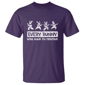 Bunny Kung Fu Fighting T Shirt Funny Easter Vintage Graphic TS10 Purple Print Your Wear