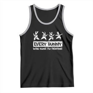 Bunny Kung Fu Fighting Tank Top Funny Easter Vintage Graphic TS10 Black Athletic Heather Print Your Wear