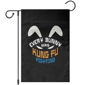 Every Bunny Was Kung Fu Fighting Garden Flag Funny Easter Vintage Rabbit Face TS10 Black Print Your Wear