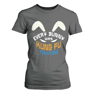 Every Bunny Was Kung Fu Fighting T Shirt For Women Funny Easter Vintage Rabbit Face TS10 Dark Heather Print Your Wear