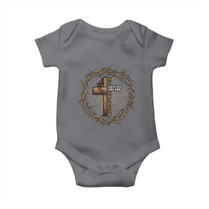 Christian Cross Baby Onesie Bible John 3:16 Jesus He Gave His Only Son Jesus Christian TS10 Charcoal Print Your Wear
