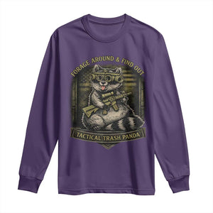 Tactical Trash Panda Long Sleeve Shirt Funny Raccoon Military Graphic Patriotic Veteran TS10 Purple Print Your Wear