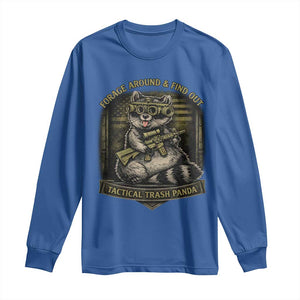 Tactical Trash Panda Long Sleeve Shirt Funny Raccoon Military Graphic Patriotic Veteran TS10 Royal Blue Print Your Wear