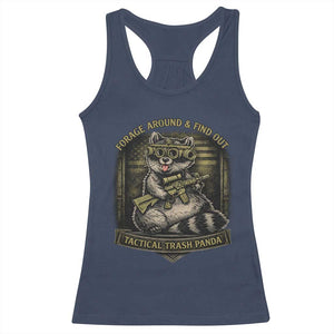 Tactical Trash Panda Racerback Tank Top Funny Raccoon Military Graphic Patriotic Veteran TS10 Navy Print Your Wear
