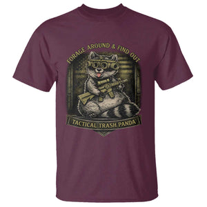 Tactical Trash Panda T Shirt Funny Raccoon Military Graphic Patriotic Veteran TS10 Maroon Print Your Wear