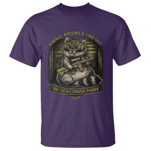 Tactical Trash Panda T Shirt Funny Raccoon Military Graphic Patriotic Veteran TS10 Purple Print Your Wear
