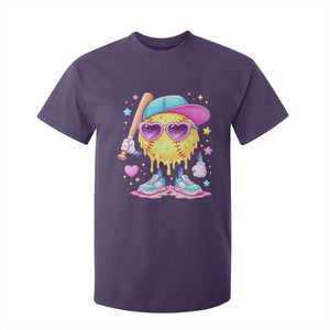 Funny Softball Drip T Shirt For Kid Ice Cream Sprinkles Softball Girls Kid TS10 Purple Print Your Wear