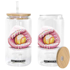 Softball Drip Glass Can Ice Cream Sprinkles Softball Glove Girls Kid TS10 Print Your Wear