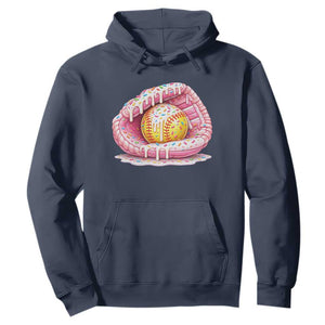 Softball Drip Hoodie Ice Cream Sprinkles Softball Glove Girls Kid TS10 Navy Print Your Wear