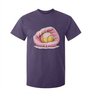 Softball Drip T Shirt For Kid Ice Cream Sprinkles Softball Glove Girls Kid TS10 Purple Print Your Wear