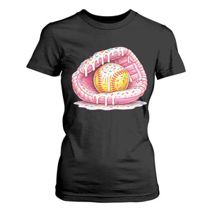 Softball Drip T Shirt For Women Ice Cream Sprinkles Softball Glove Girls Kid TS10 Black Print Your Wear