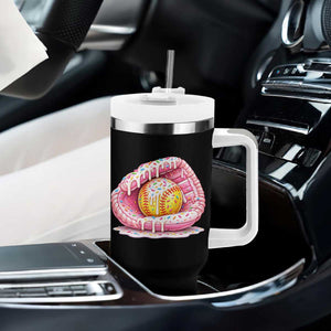 Softball Drip Tumbler With Handle Ice Cream Sprinkles Softball Glove Girls Kid TS10 Print Your Wear