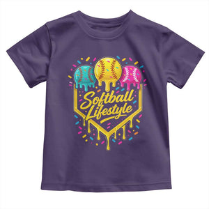 Softball Drip Toddler T Shirt Ice Cream Sprinkles Softball Life Style TS10 Purple Print Your Wear