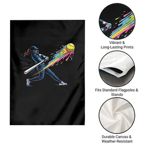 Softball Player Drip Garden Flag TS10 Print Your Wear