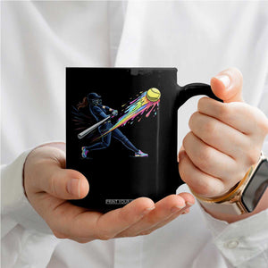 Softball Player Drip Coffee Mug TS10 Print Your Wear