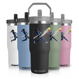Softball Player Drip Flip Straw Tumbler TS10 Print Your Wear