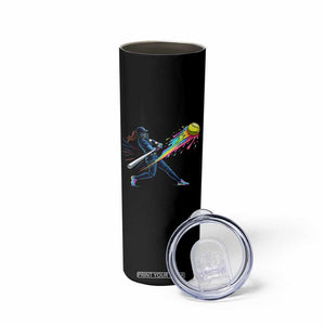 Softball Player Drip Skinny Tumbler TS10 Print Your Wear