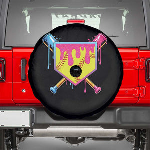 Softball Drip Spare Tire Cover Ice Cream Drip Youth Girls Softball Sport TS10 Black Print Your Wear